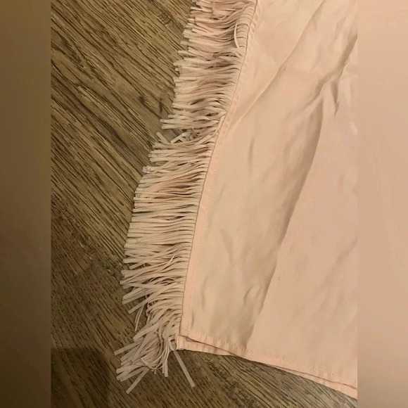 Marie Oliver silk fringe top XS Pink - Picture 2 of 4